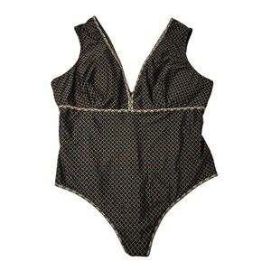 River Island Resort Women's Plus‎ Size 22 Geometric Print One-Piece Swimsuit